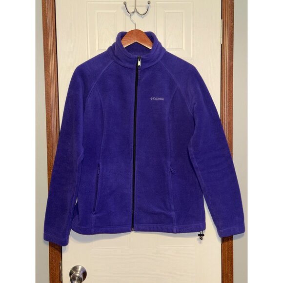 Columbia Purple Full Zip Fleece Jacket Size Large - Picture 1 of 13